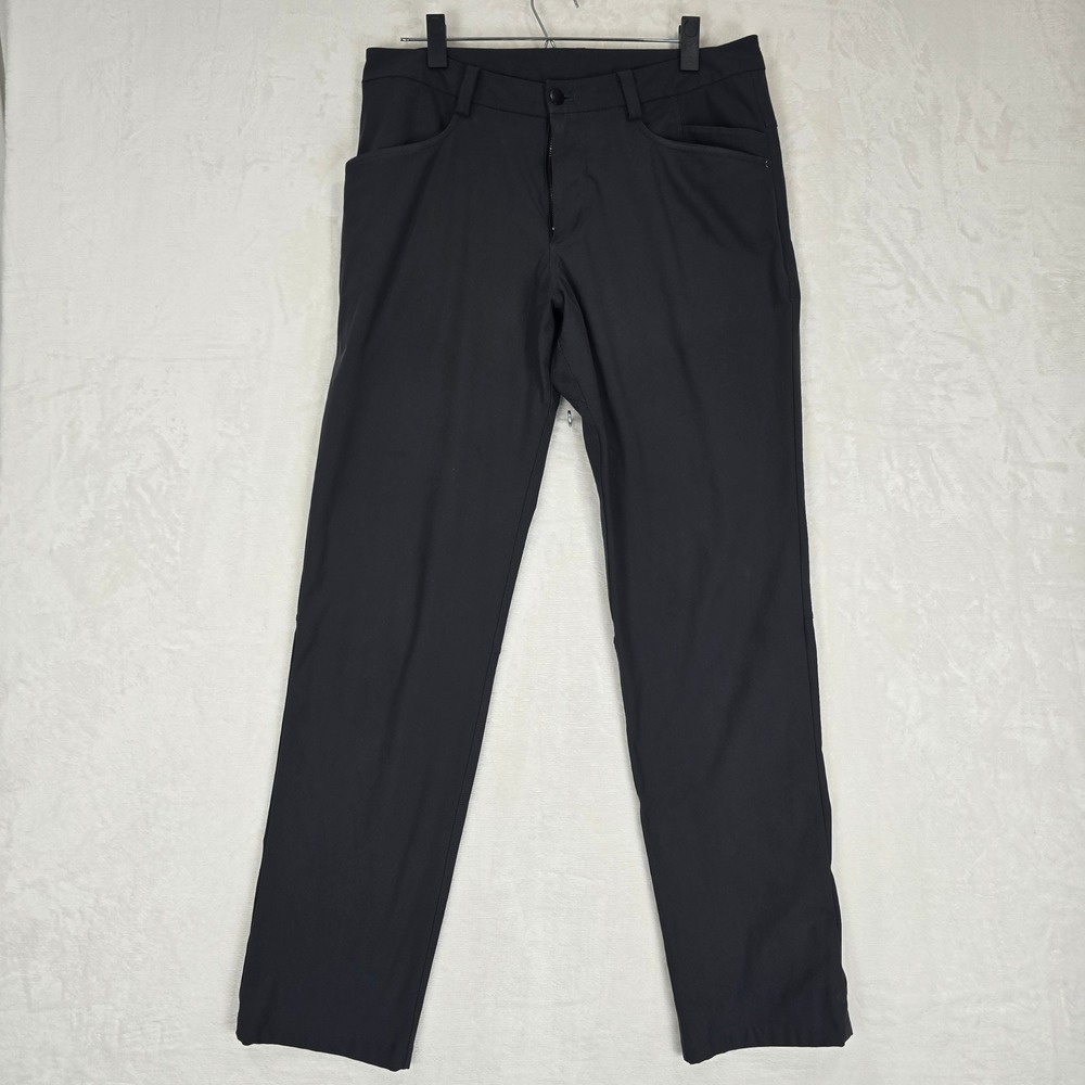 Lululemon ABC Commission Pant Mens 34x32 Dark Gray Warpstreme Slim Straight